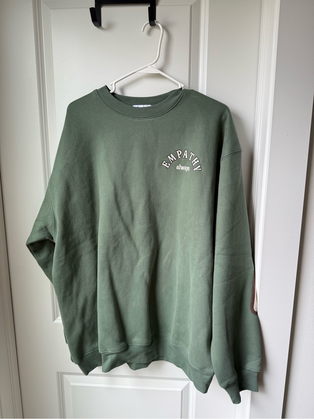 Empathy Always Crewneck Sweatshirt - Olive Green